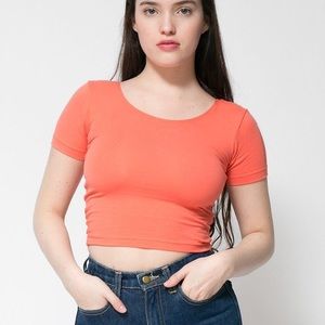American apparel orange crop top